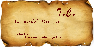 Tamaskó Cinnia névjegykártya